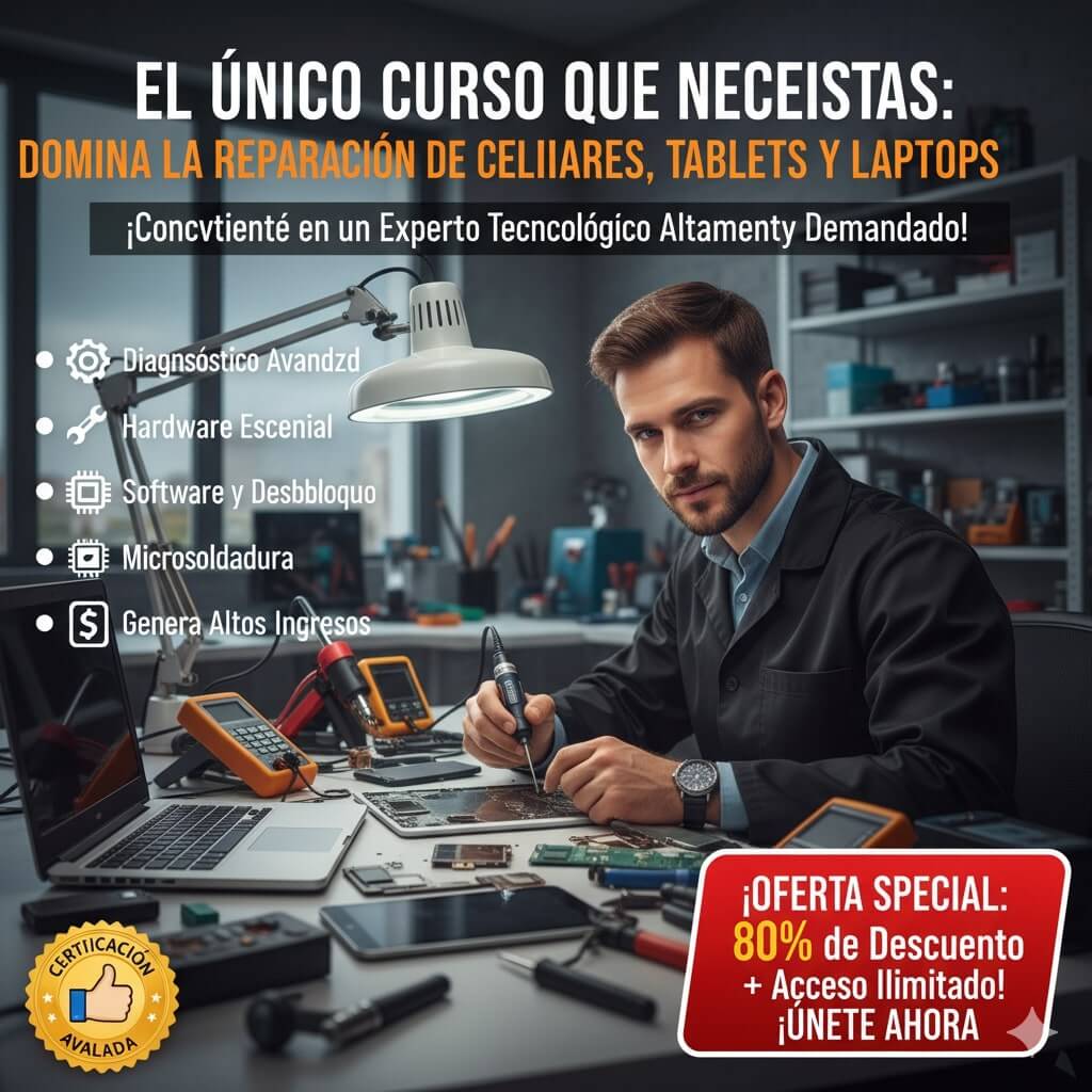 Curso de Reparación de celulares, tablets y laptops