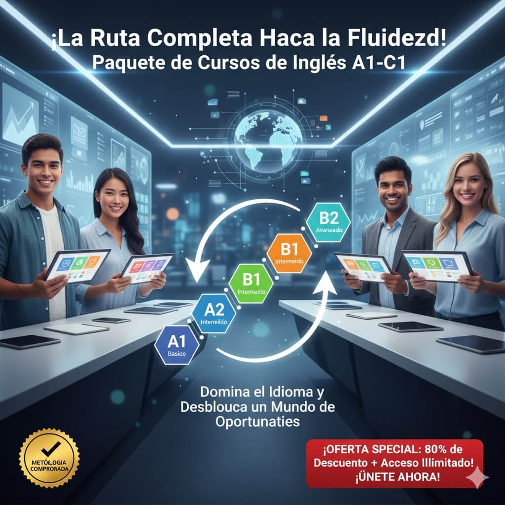 Paquete de cursos ingles A1 A2 B1 B2 C1